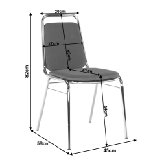 Scaun conferinţă, plasă Gri, ZEKI