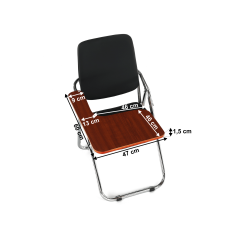 Scaun conferinţă cu măsuţă, negru/natural, SONER