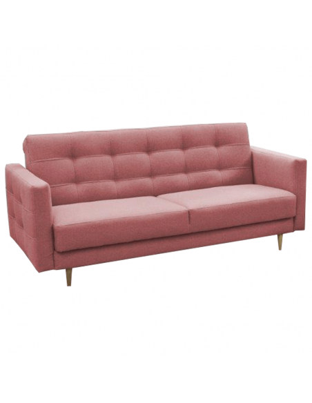 Canapea tapiţată cu 3-locuri, material textil roz învechit, AMEDIA-113902