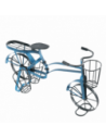 Ghiveci RETRO în formă de bicicletă, negru / albastru, ALBO-115021