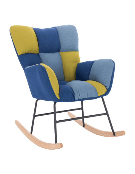 scaun-balansoar-design-patchwork-albastru-verde-kemaro