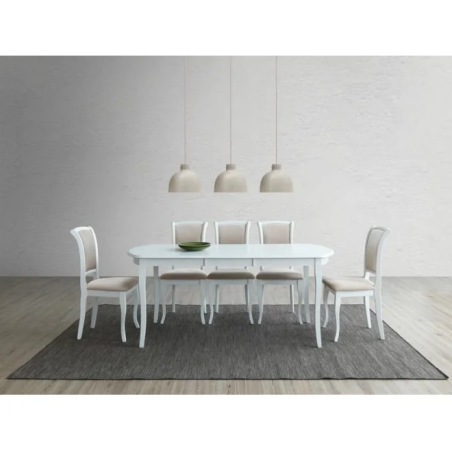 Scaun Bucatarie Si Dining MNSC Alb/Bej Tap.132