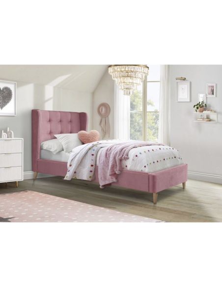 pat-dormitor-estella-catifea-roz-90x200cm