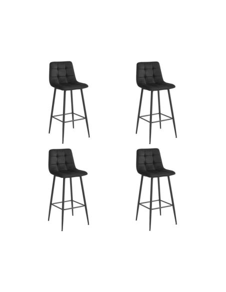 scaun-bar-arceto-catifea-negru-picioare-negre-x-4-buc