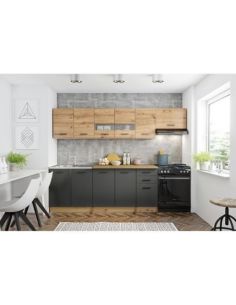 set-mobila-bucatarie-perla-260cm-stejar-artisangri 2