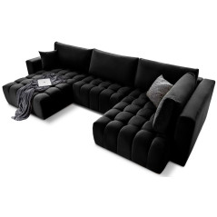 Coltar Living BONITO Negru Loco 10 Stanga 350 cm
