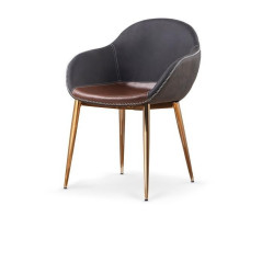 Scaun bucatarie si dining K304 gri închis/maro/auriu-812